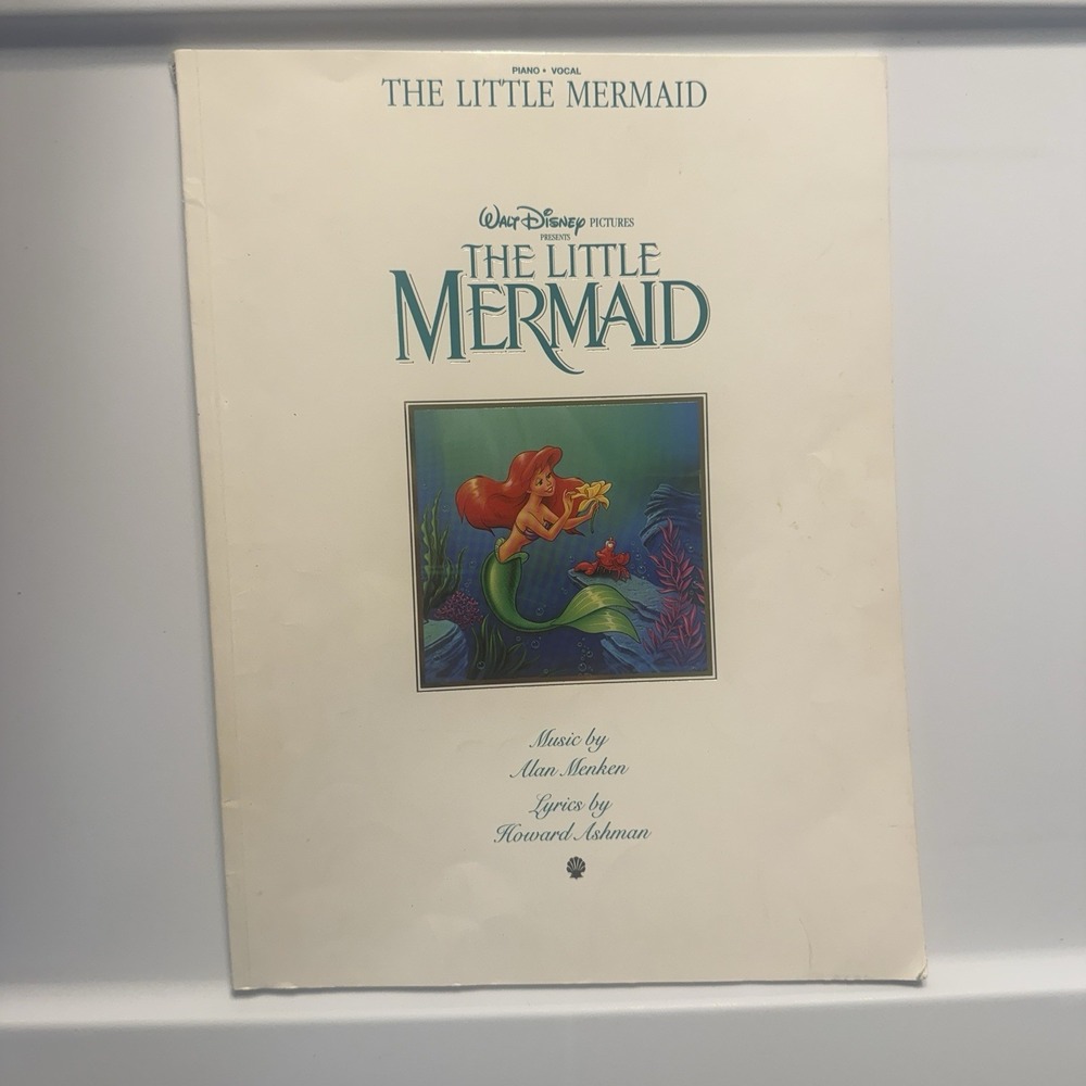 Vintage The Little Mermaid Piano & Vocal Song Paperback Book Sheet Music 1989